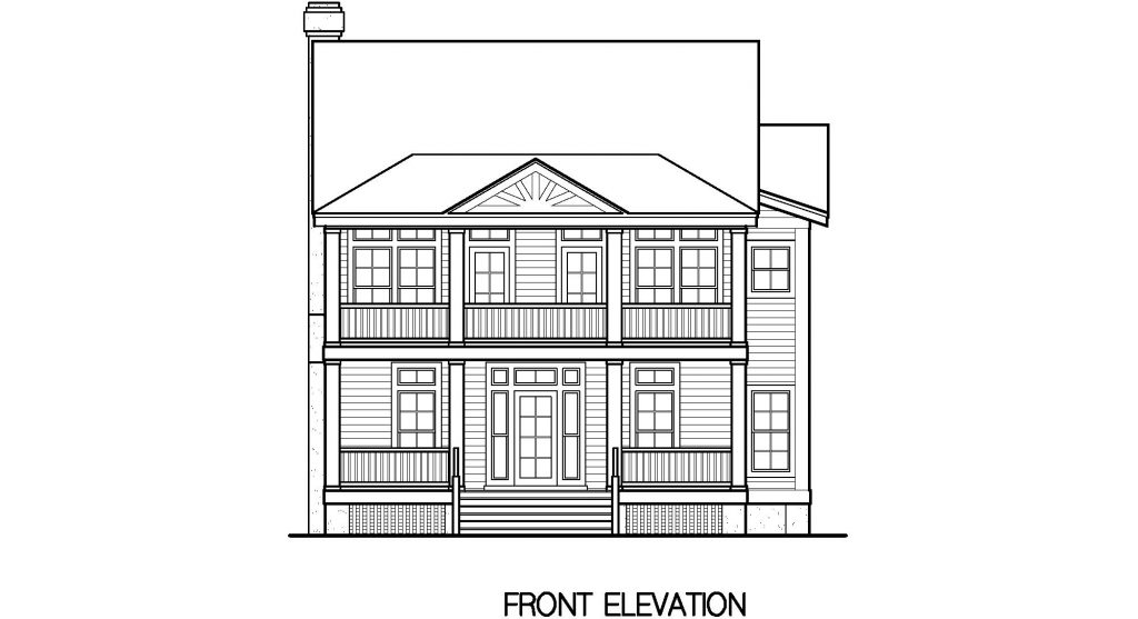 001 - Porches-Crlspace-3Bdrm - 3 - Front Elevation