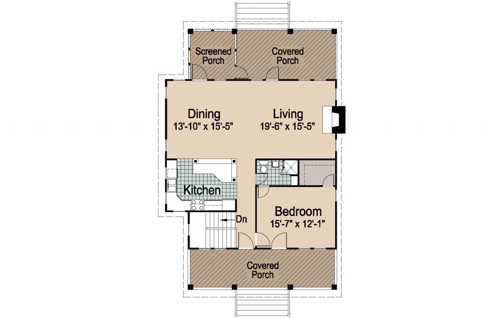 001 - Porches-Crlspace-3Bdrm - REV - 2 - Second Floor