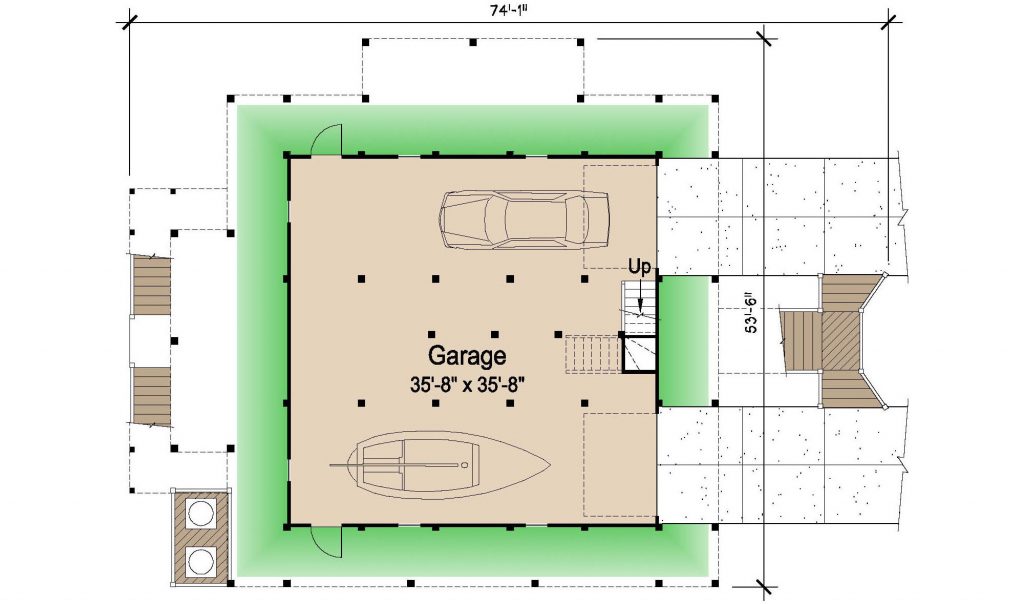 002 - Island-2058-Pile-Frt-Ent - 1 - Ground Floor