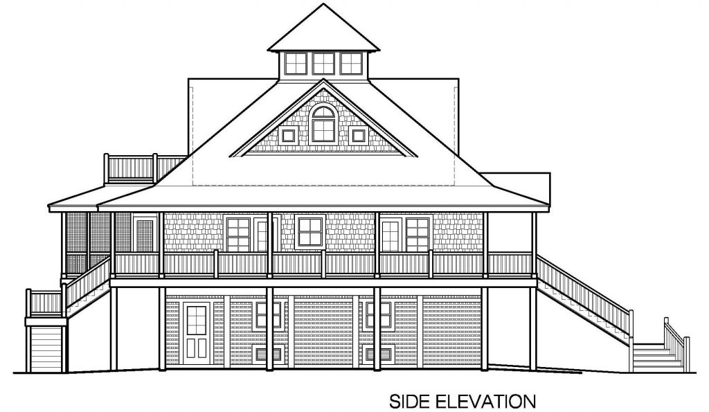 002 - Island-2058-Pile-Frt-Ent - 7 - Side Elevation