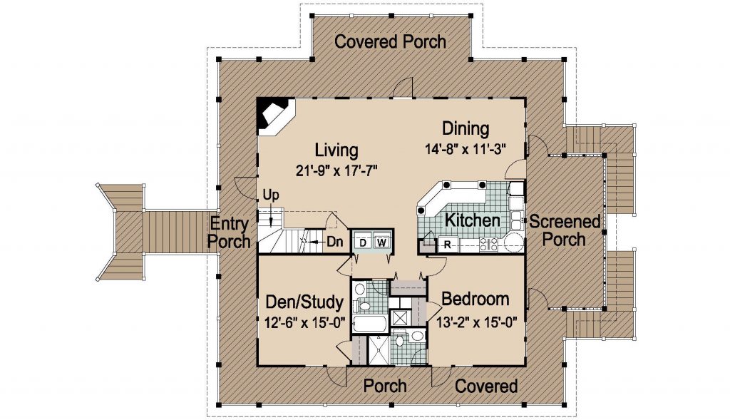 002 - Island-2058-Pile-Frt-Ent - REV - 2 - First Floor