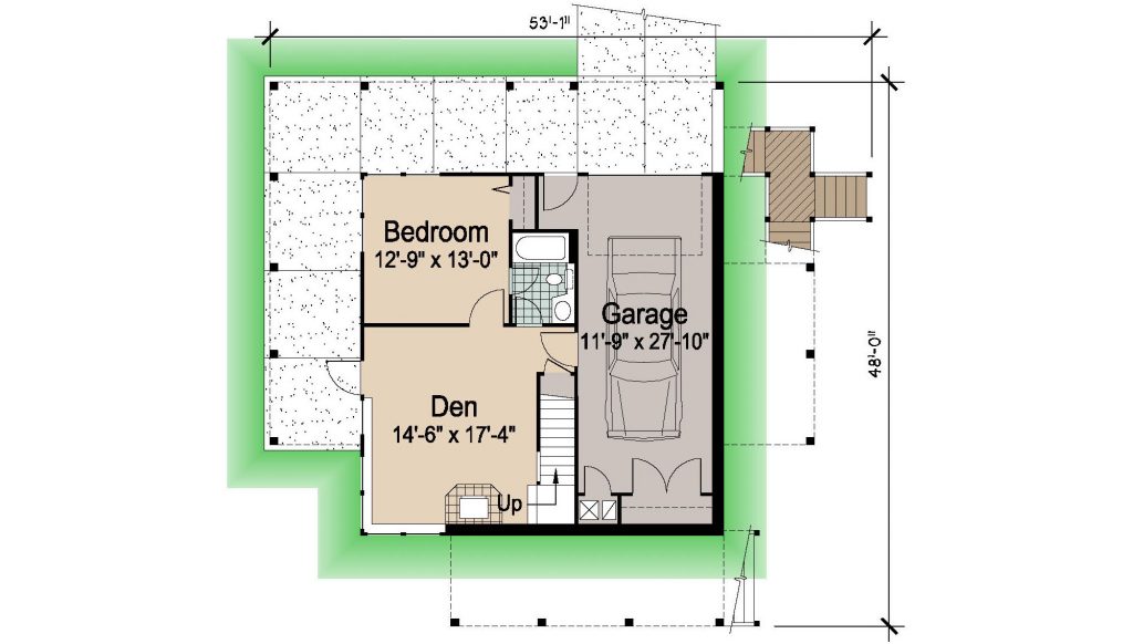 002 - Lookout-Basement-Garage - 1 - Ground Floor