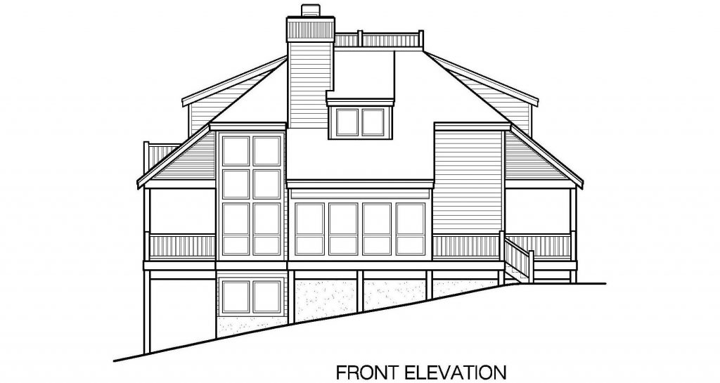 002 - Lookout-Basement-Garage - 5 - Front Elevation