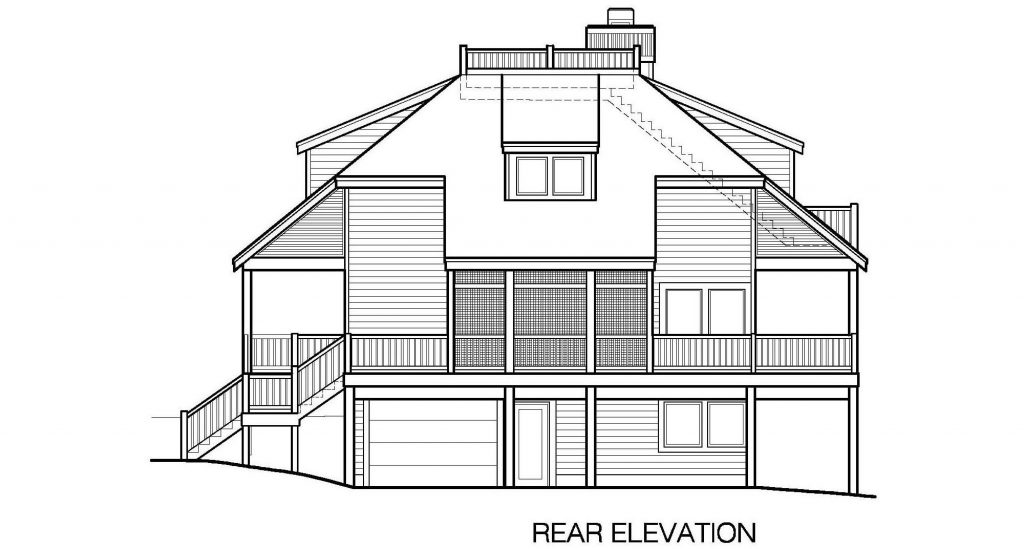 002 - Lookout-Basement-Garage - 7 - Rear Elevation