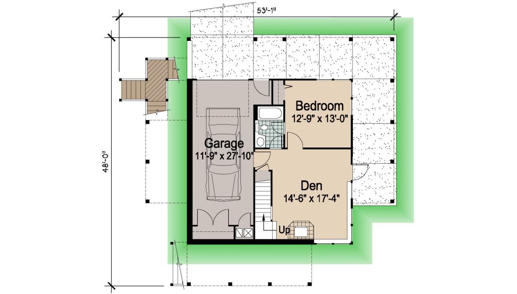 002 - Lookout-Basement-Garage - REV - 1 - Ground Floor