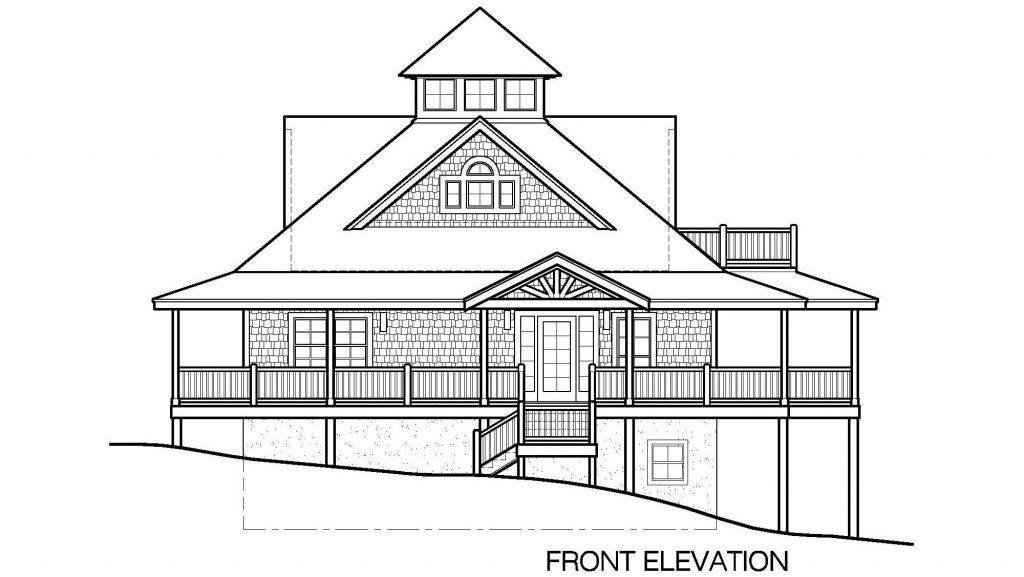 007 - Island-2058-Basement - 4 - Front Elevation